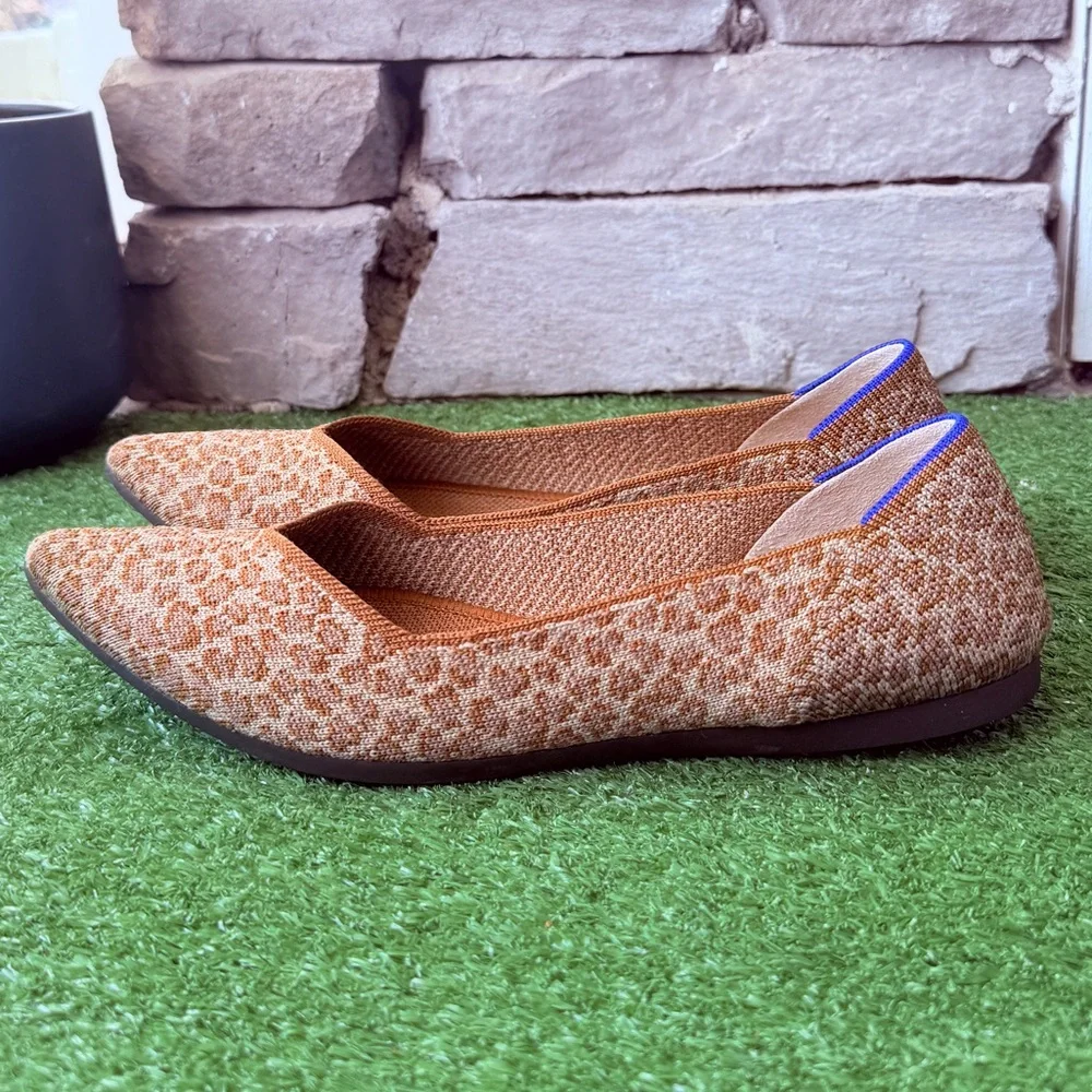Rothy's The Point Flat Driftwood Spot Pattern Women’s Ballet Shoes - Picture 3 of 11